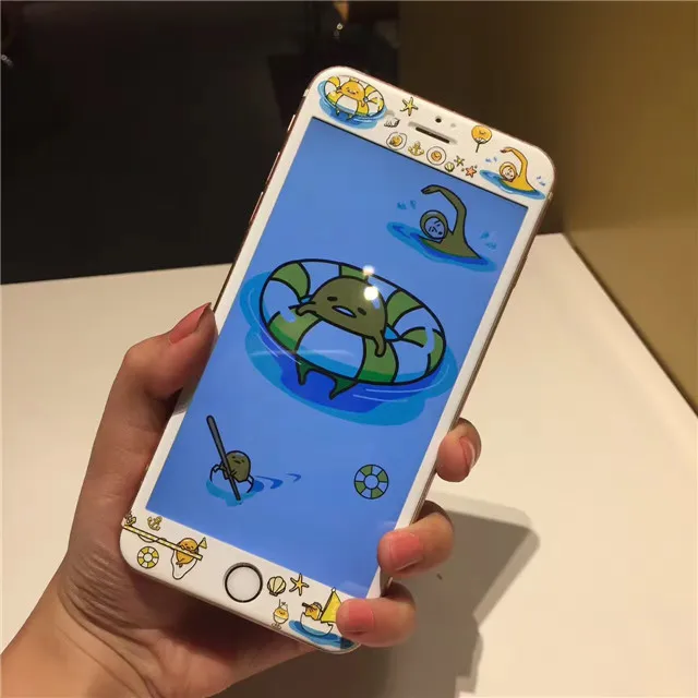 Защитная пленка для экрана Gudetama Anpanman из закаленного стекла для iphone 6 6s 7 8 Plus - Цвет: 24