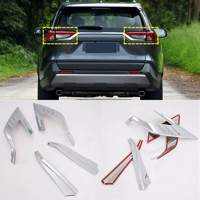 1 комплект ABS хромированный Авто фонарь крышки аксессуары для Toyota RAV4 автомобиля задние габаритные задние фонари Крышка отделка наклейки