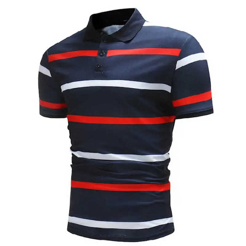 

New Arrival 2018 Brand Clothing Men Polo Shirt Men Business & Casual Stripe Male Polo Shirt Short Sleeve Breathable Polo Shirt