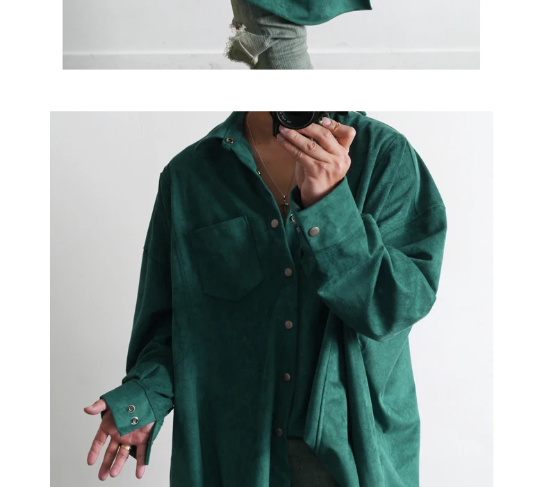 Большие размеры, утолщенная Мужская рубашка, пальто, высокая уличная мода, повседневная Свободная рубашка с длинным рукавом, мужская, женская, хип-хоп рубашка, куртка, зеленый, черный
