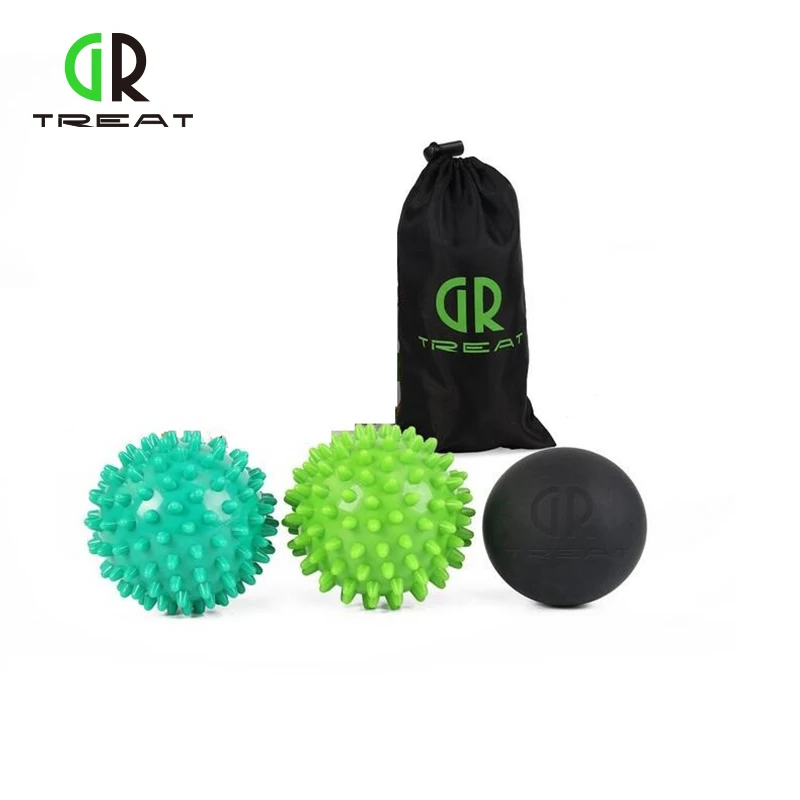 GR Treat Trigger Point Massage Ball Set Peanut Massage Ball Lacrosse Balls Fitness Relieve Gym