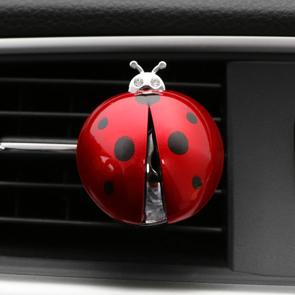 Car Ornament ABS Ladybug Decoration Perfume Clip Air Purifier Cute Automobiles Interior Fragrance Essential Oil Diffuser Gifts | Автомобили