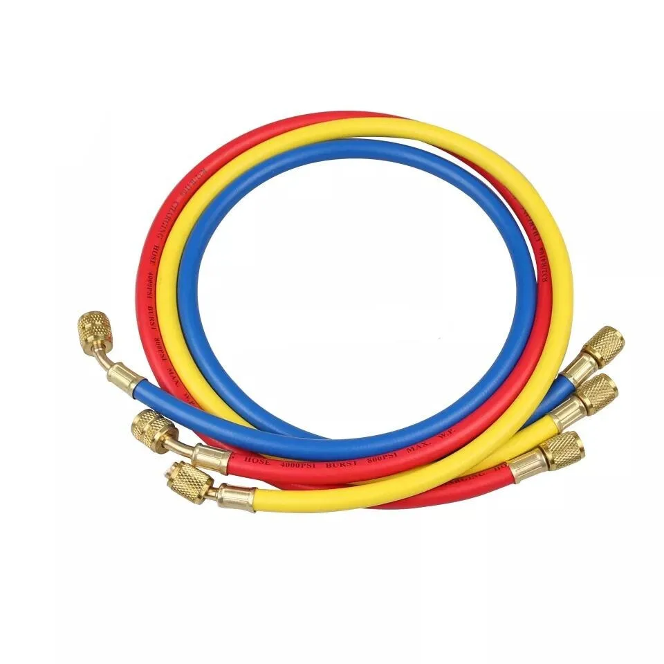 

3pcs Refrigeration Charging Hoses R134a R22 R22 404 502 1/4" SAE Female Manifold Gauge Set For Air Conditioner 240x240x50mm