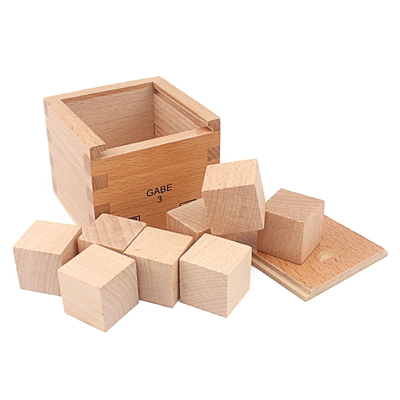

Kids Montessori Wooden Cube Froebel Gabe3 Quantity Creative Learning Education Preschool Training Creativity Develope Preschool
