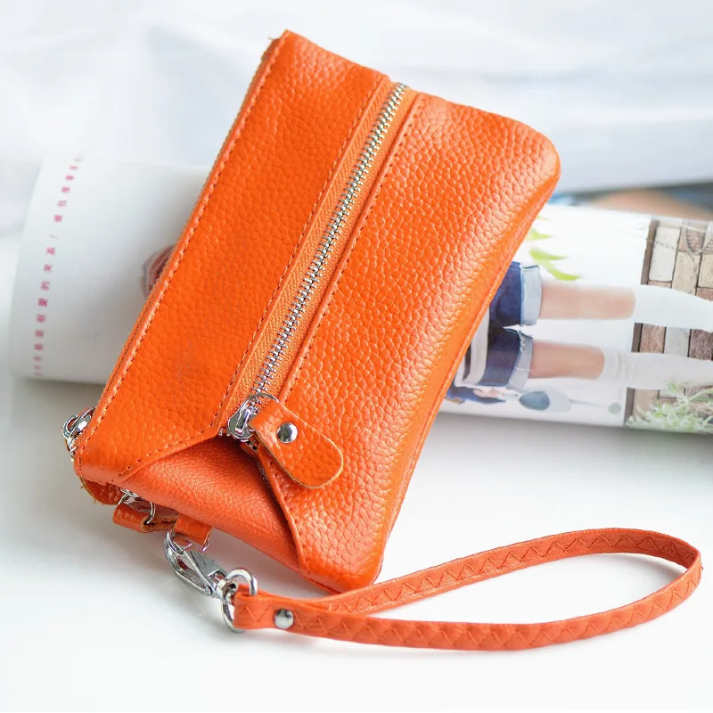 

REAL Genuine Leather woman Coin purse Fashion Key bag Small Korean explosion women multifunctional wallets
