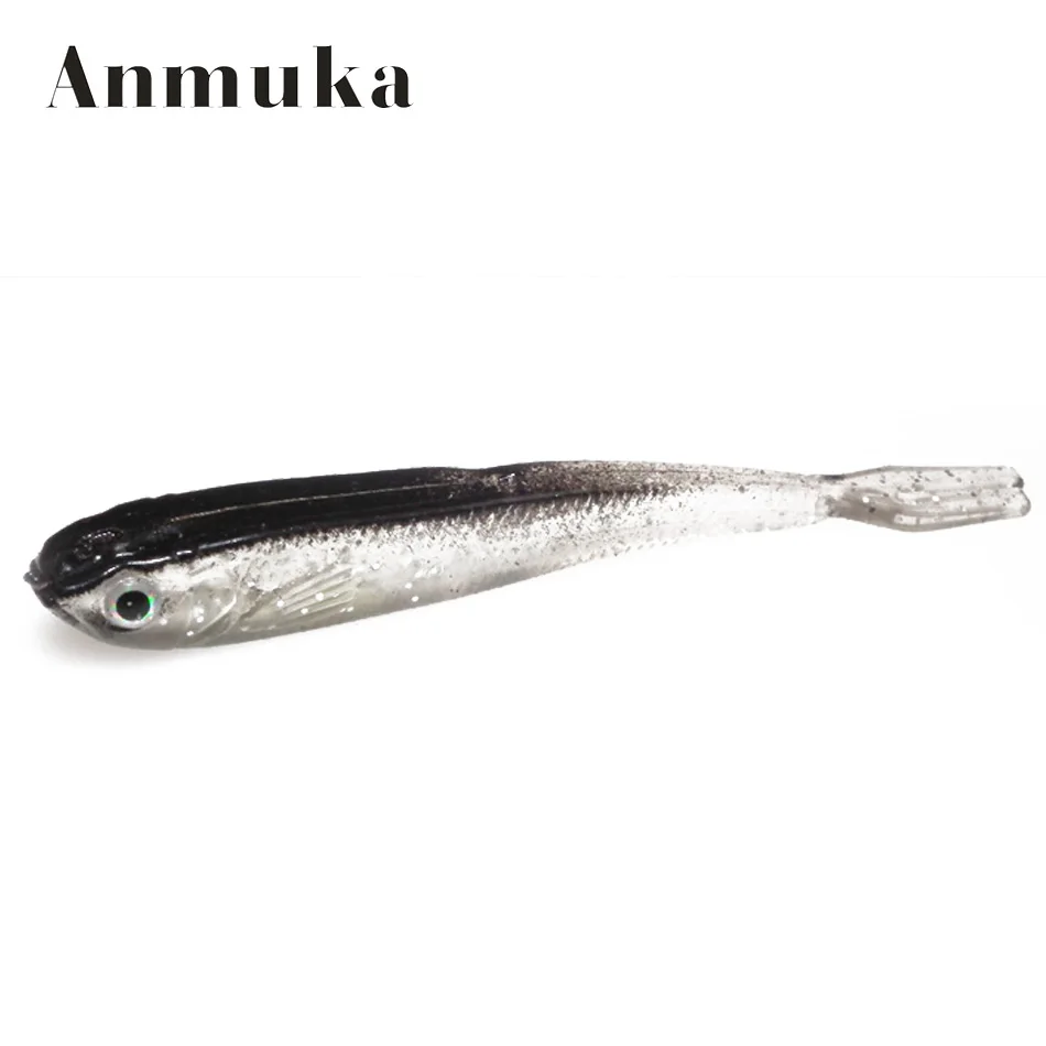 Anmuka 10 шт. Мягкая приманка силиконовая для приманки Fluke Fish Fishing морской гольян