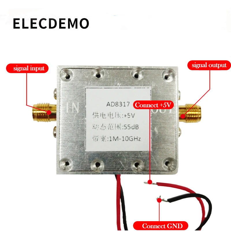 Medidor de potencia del detector logarítmico de radiofrecuencia AD8317  1M-10000MHz