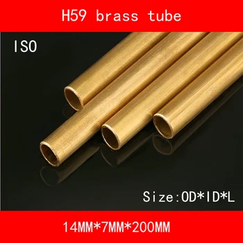 

ISO Certified 14mm*7mm*200mm OD*ID*Length H59 Brass Seamless Pipe Tube of ASTM C28000 CuZn40 CZ109 C2800 Hollow Bar