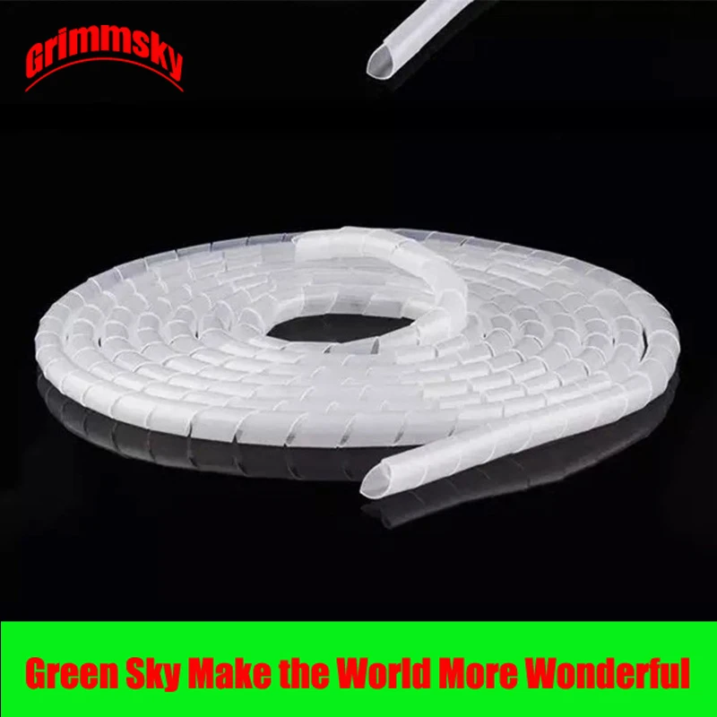 

4/6/8/10/12/14/16/18/20/25/30mm Spiral Wire Organizer Wrap Tube Flame Retardant Cable Sleeve Spiral Cover Wire