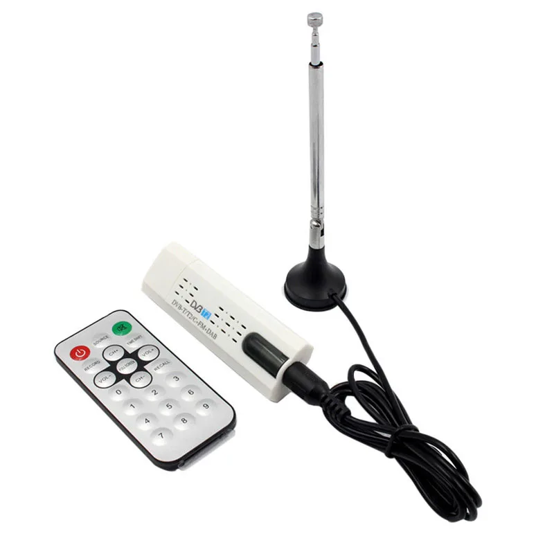 Set USB 2.0 DVB T2 DVB C DVB T FM DAB Digital Satellite TV Tuner HDTV Stick Receiver with