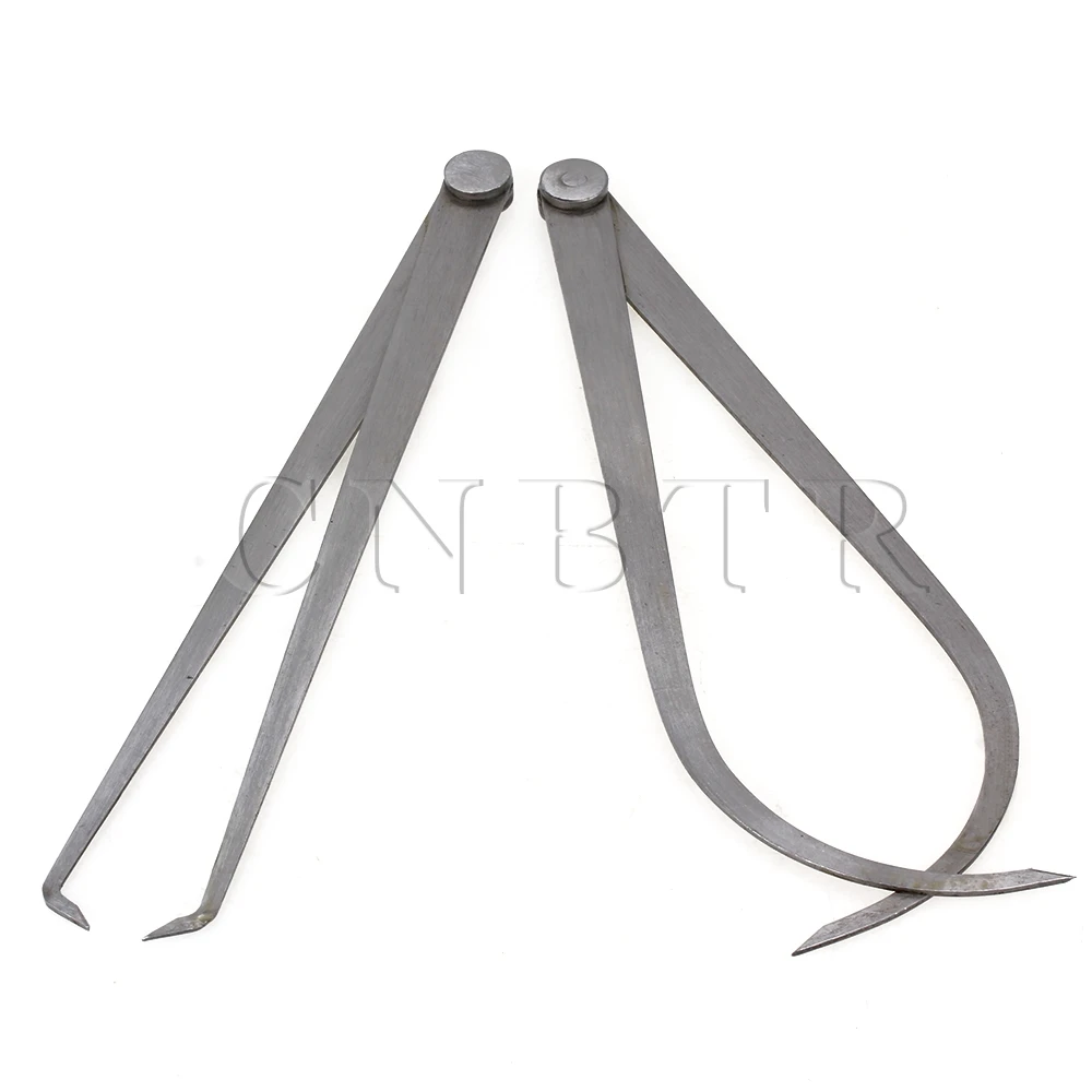 

CNBTR 2pcs 250mm Length Firm Joint Metal Measurement Inside Outside Caliper Silver
