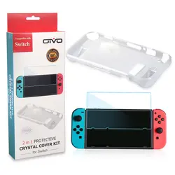 TPU для переключателей аксессуары Joy-Con контроллеры защитный чехол Хрустальный чехол рождественские подарки игровой автомат бампер