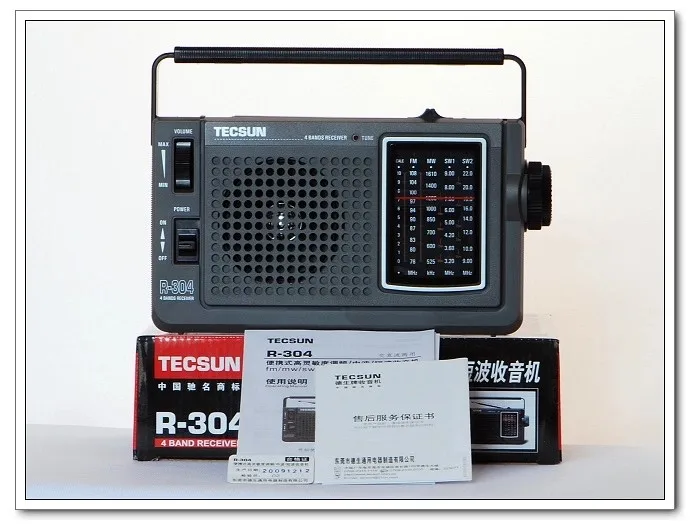 TECSUN R-304 R-304P Высокочувствительный fm-радио MW/SW радиоприемник со встроенным динамиком