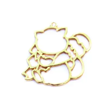 

14 Pcs/set DIY Jewelry Accessories Animal Model Epoxy Mold Metal Frame Pendant Border