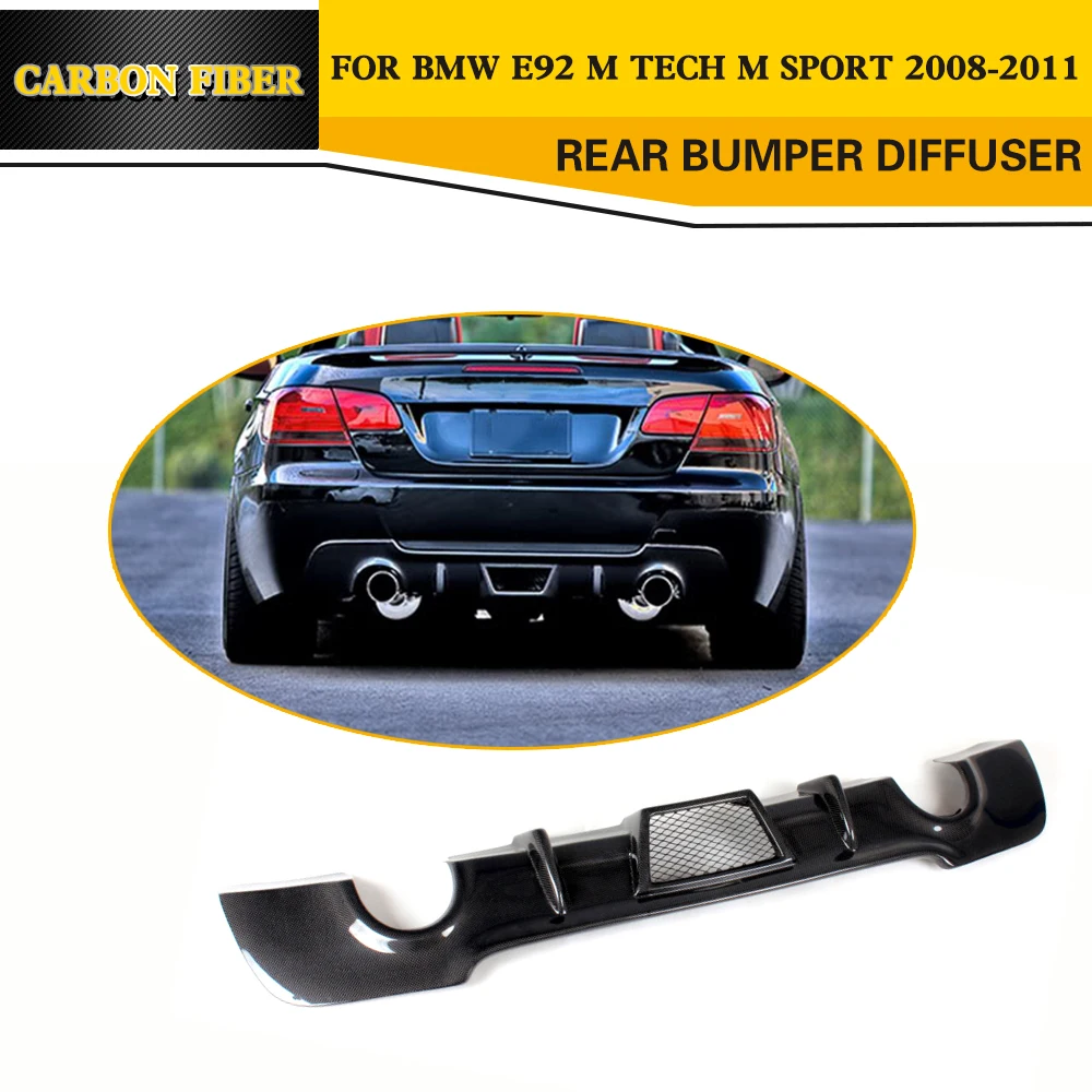 Углеродное волокно гоночный задний диффузор для BMW E92 335i M спортивного купе бампер 2008-2011