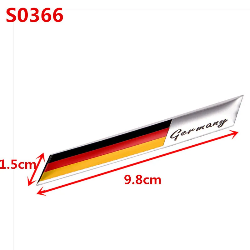 3D металлический немецкий y немецкий национальный флаг значок автомобиля Передняя решетка, эмблема на решетку наклейка гоночный Спорт наклейка для VW Benz BMW Audi Sline