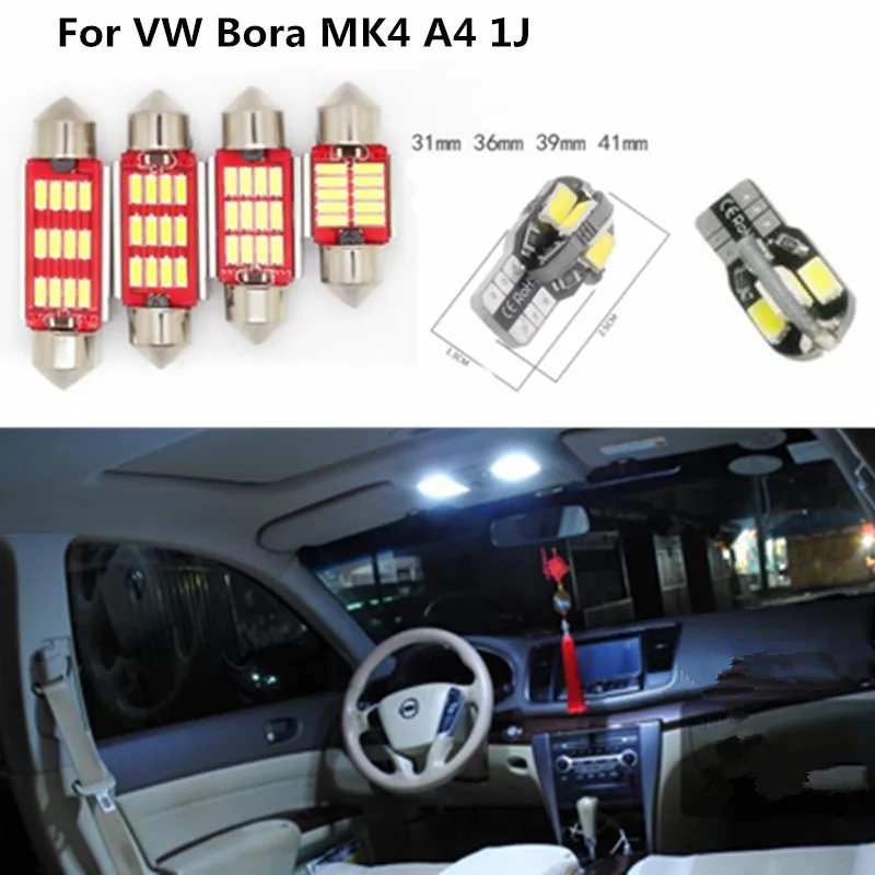 10 шт. Автомобильный светодиодный светильник лампы для VW Bora MK4 A4 1J 98-06 белый