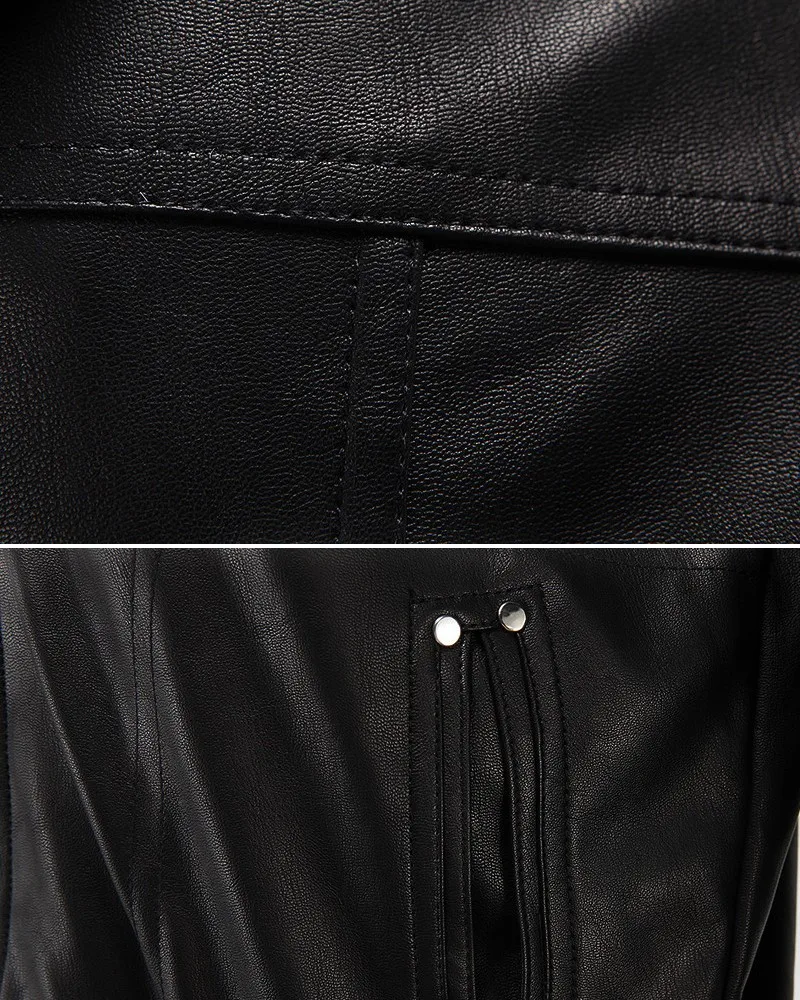 Новая мода pu кожаная куртка с капюшоном slim fit мотоциклетная pu замшевая куртка L-4XL AYG147
