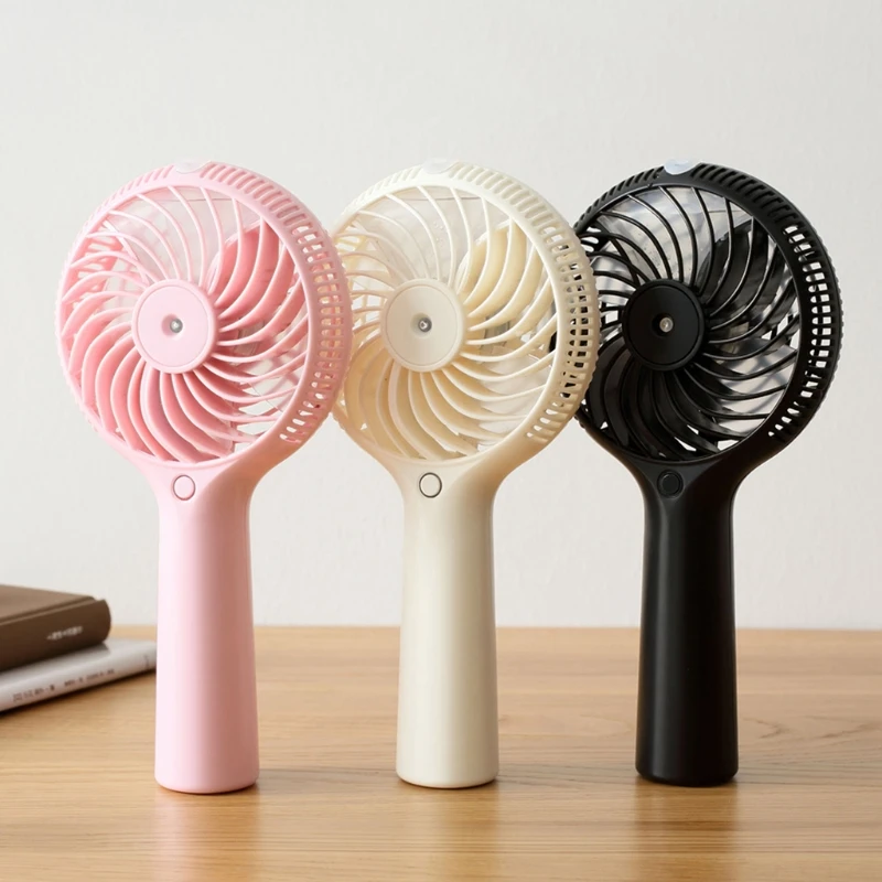 

Free_on Portable Handheld Humidifier Misting Fan Spray Mini USB Air Cooler Rechargeable