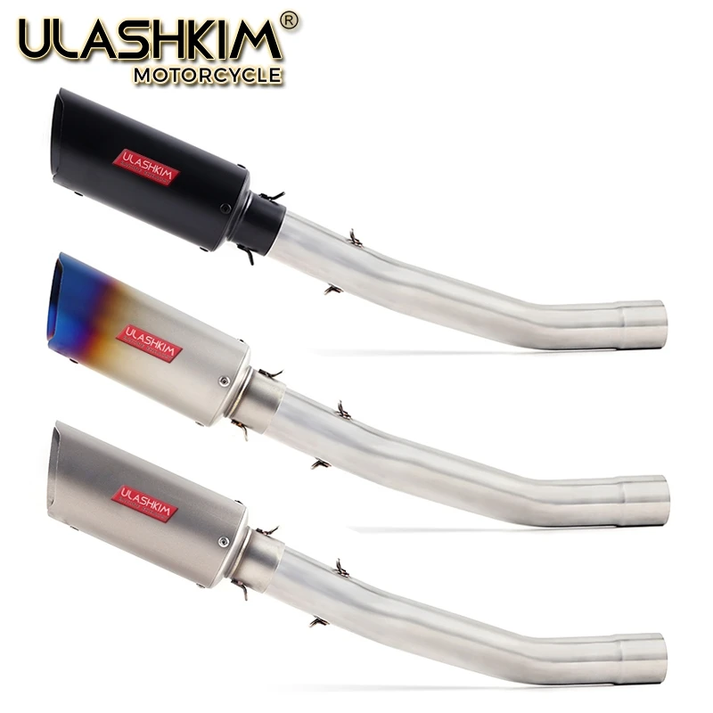 Motorcycle Exhaust Full system middle Link pipe Muffler Slip On for Kawasaki ZX 6R ZX6R ZX 6R