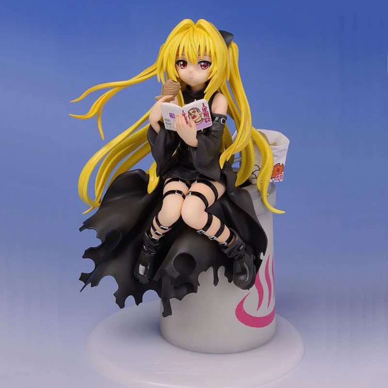 

To Love-Ru Eve model figure anime action painted Golden Darkness toy sitting version 18cm collection gift with box