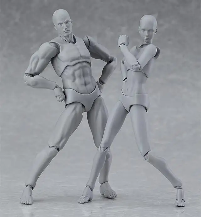 SHFiguarts BODY KUN/BODY CHAN body-chan body-kun серый цвет Ver. Черная ПВХ фигурка Коллекционная модель игрушки