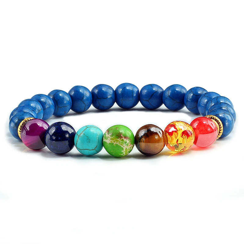 Браслет женский из натурального камня с 7 чакрами 8 видов|womens bracelets vintage|bracelet