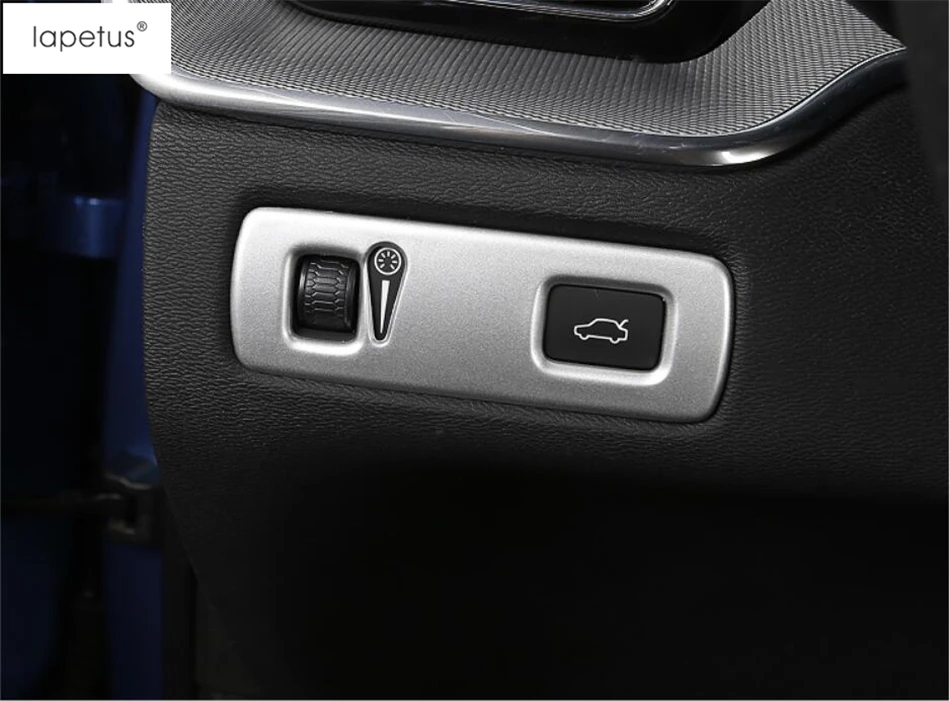 

Lapetus Accessories Fit For VOLVO XC60 2018 2019 ABS Front Head Lights Headlight Headlamp Switches Button Molding Cover Kit Trim