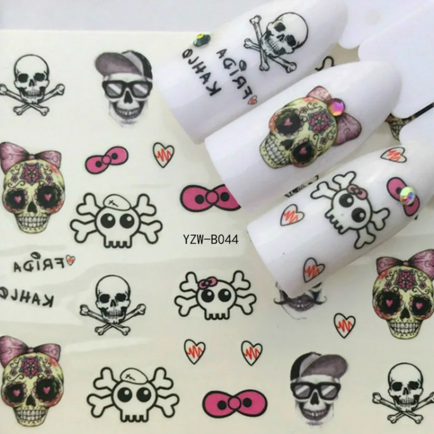 

NEW 1Pcs Butterfly Skeleton Nail Sticker Butterfly Flower Water Transfer Decal Sliders for Nail Art Decoration Tattoo Manicure