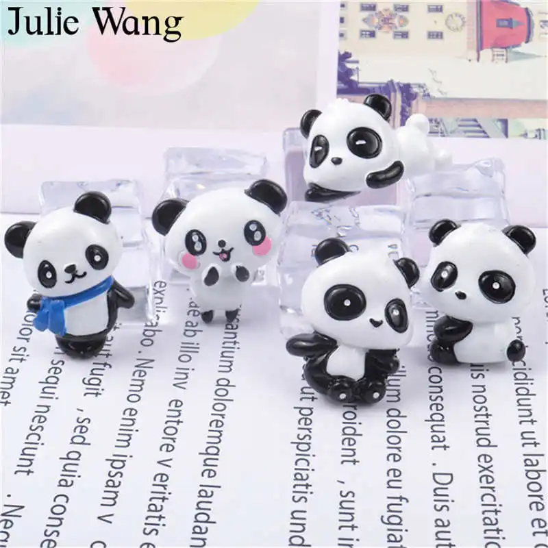 Julie Wang 10 шт. смолы мультфильм Подвески &quotПанда&quot смешанные стили с изображениями