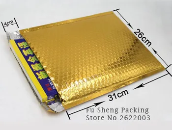 

100pcs Golden Bubble Mailing Mailer Shipping Padded Envelope Bags Black Color Shockproof Courier Bubble mailer