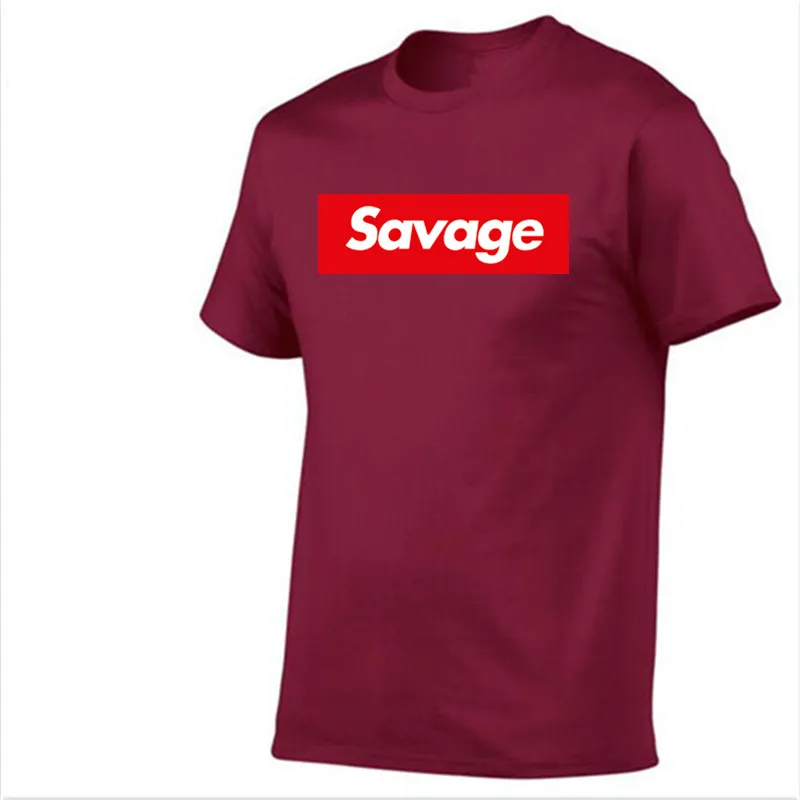 2018 Новые мужские и женские футболки Мода 2017 Лето с коротким рукавом Футболка savage