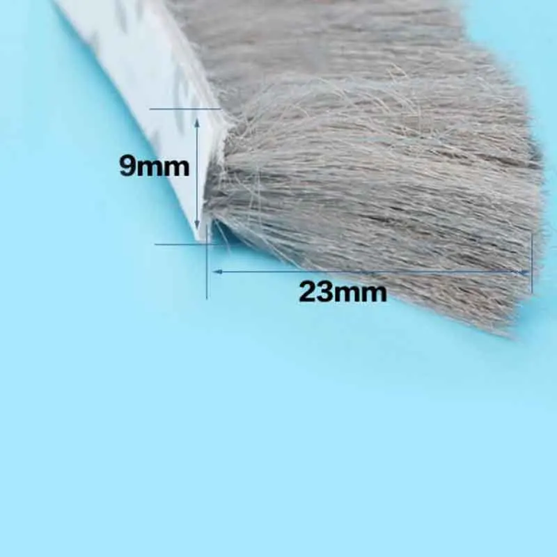 

9mm x 23mm home door window weather wind seal brush self adhesive weather strip