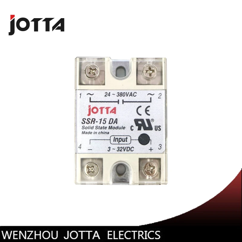

SSR -15DA DC control AC SSR white shell Single phase Solid state relay