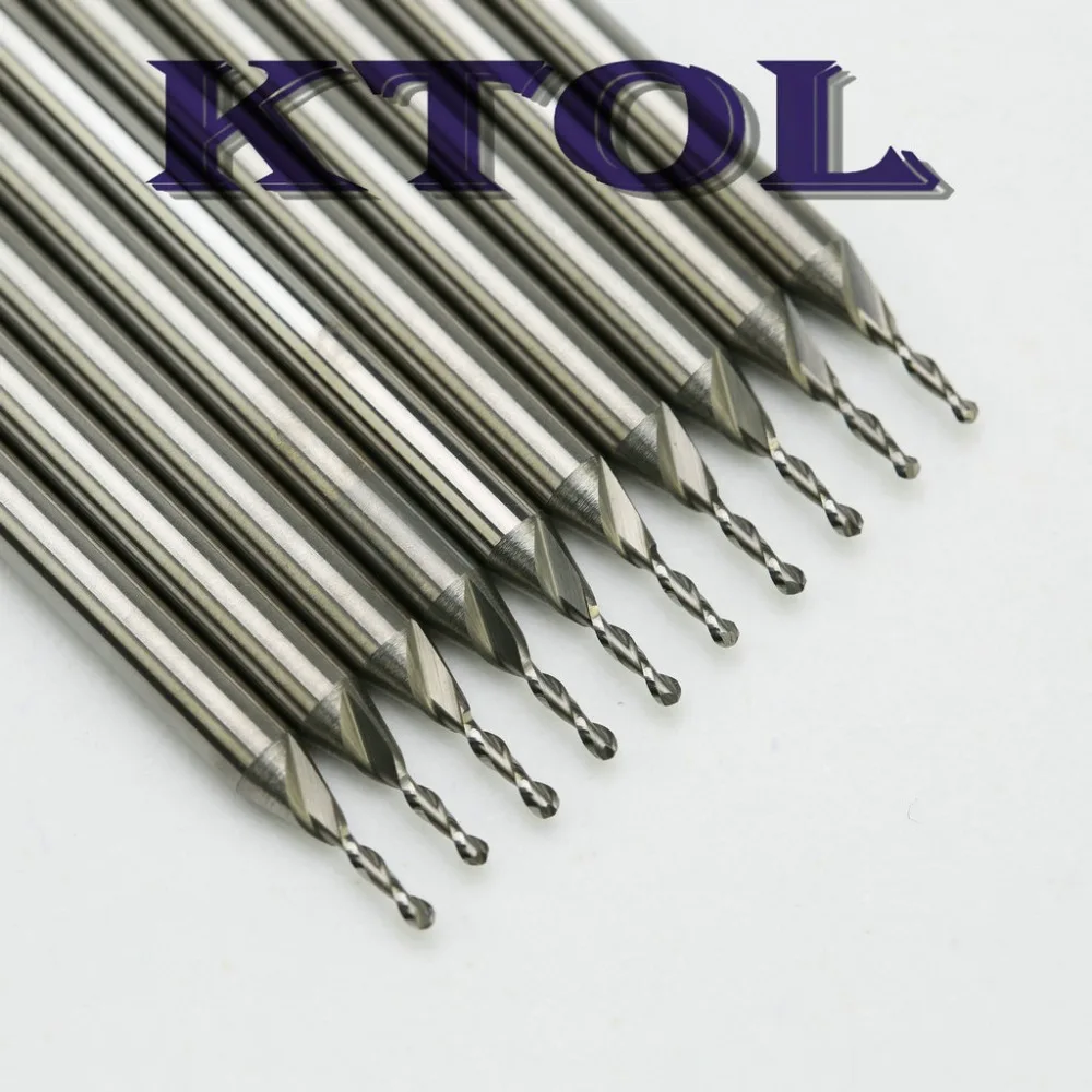 3.175MM 2 Flutes Ball End Mill Carbide Engraving Bits CNC Wood Cutter