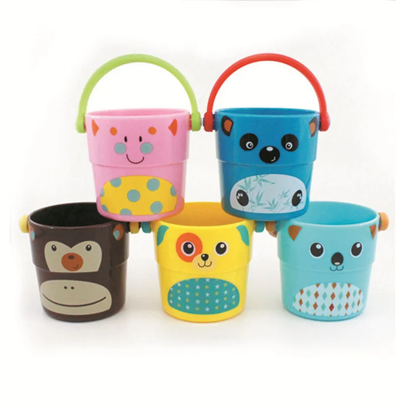 

Baby Beach Toys Cartoon Animal Bucket Model Baby Bath Toys Beach Playing Sand Water Tool Parent-child Interactive Toy Kids Gifts