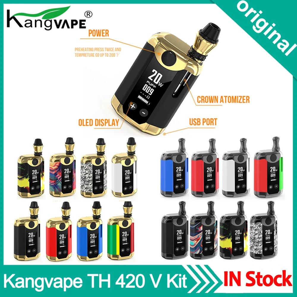 

Electronic Cigarette Kangvape TH 420 V Vape Starter Kit With 800mah Battery 0.5ml Vape Tank Vaporizer For 510 Thread