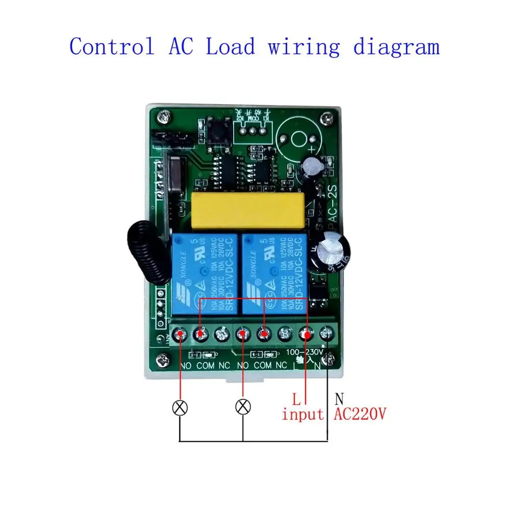 AC110-220V 2CH беспроводной переключатель системы дистанционного управления модуль дистанционного приемника радио релейный передатчик умный переключатель 315/433 МГц