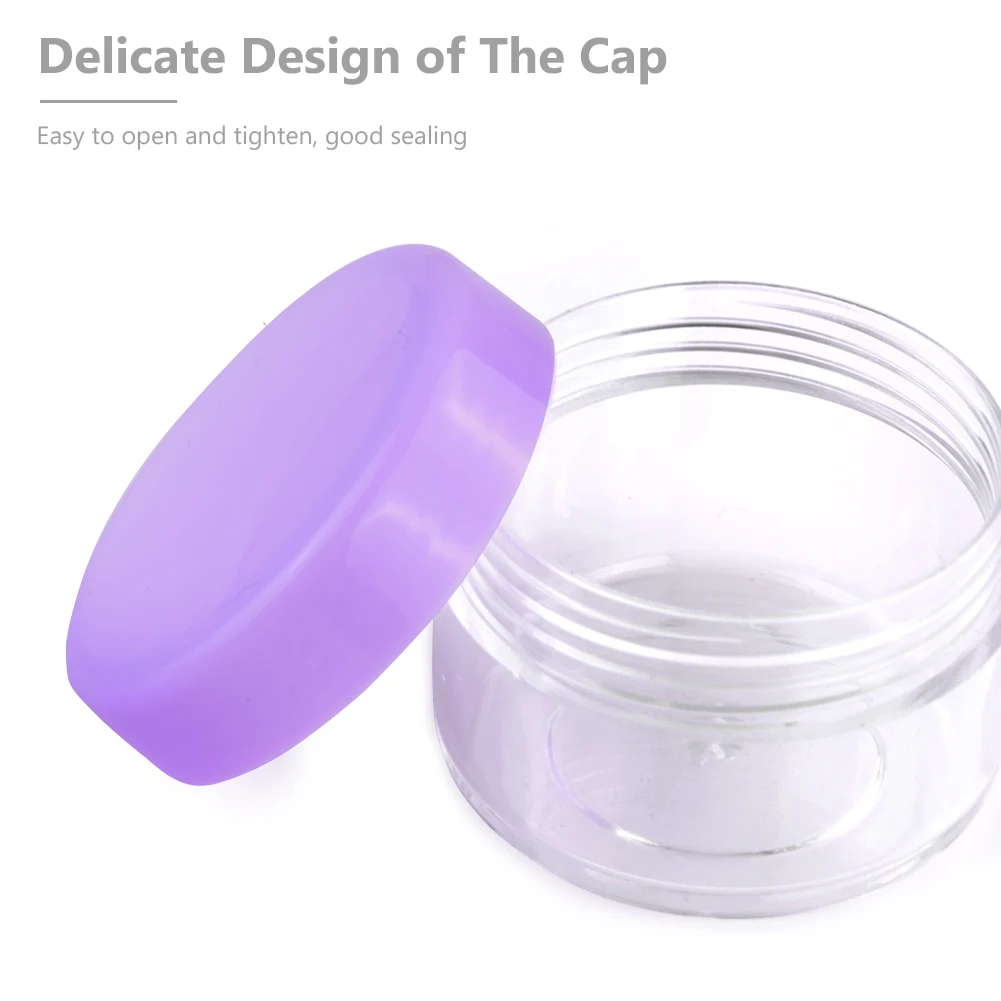 Empty Plastic Cosmetic Box Makeup Nail Art Bead Storage Container Portable Cosmetic Cream Jar Pot Round Bottle 5pcs 10g/15g/20g storage box storage jar