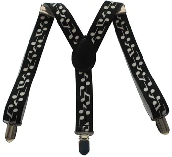 

Free Shipping 2019 New Fashion Baby Kids Children Black White Music Note Print Suspenders Braces For Boys