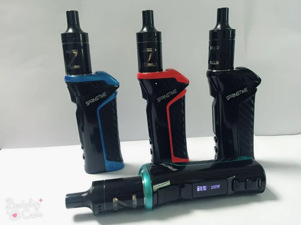 

Original e cigarette SpringTime 100w mod Kit Vaporizer 2.0ml atomizer electronic cigarette vape pen kit Tank Vaporizer vapor