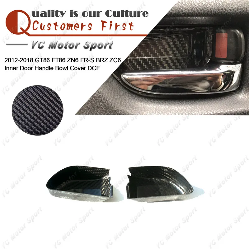 

Dry Carbon Fiber Inner Door Handle Trim Fit For 2012-2018 GT86 FT86 ZN6 FR-S BRZ ZC6 Inner Door Handle Bowl Cover