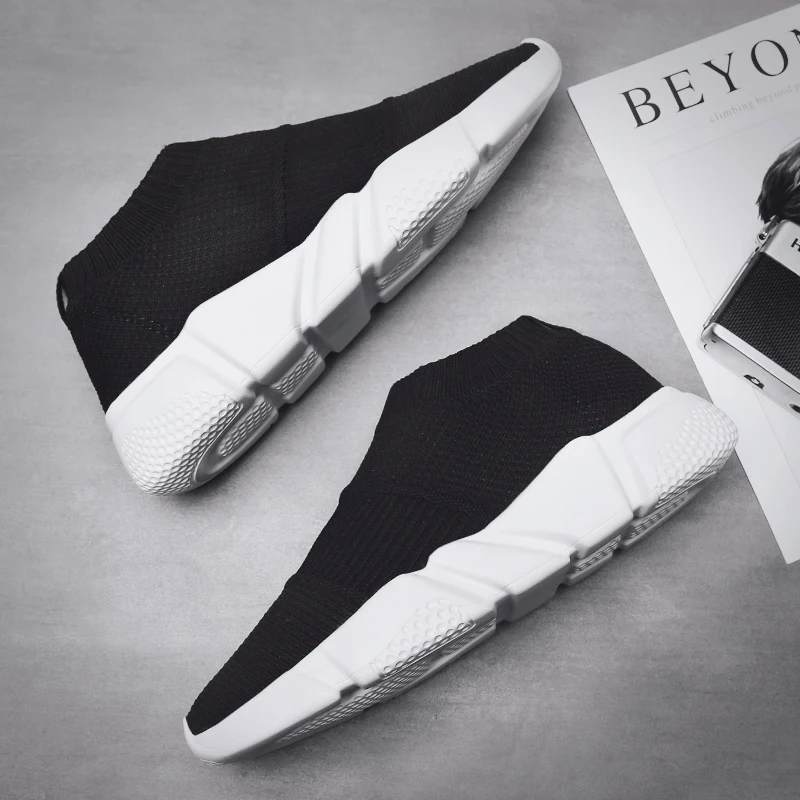 

Summer Flying Woven Shoes Mens Sneakers Spring2019 Advanced Men Shoes Convenient Mouth