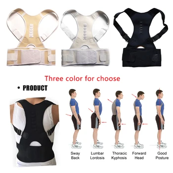 APTOCO 2 PCS High Quality Magnet Posture Corrector Unisex Adult Adjustable Men Women Back Shoulder Supporting Posture Corrector