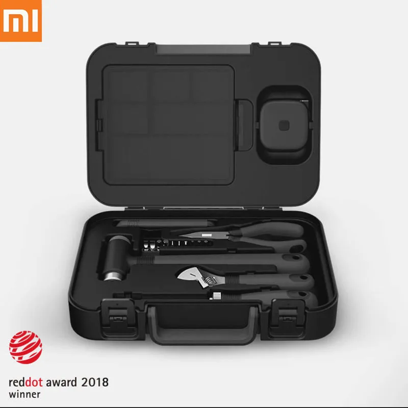 

XIAOMI MIIIW 16Pcs DIY Tool Kit Toolbox General Household Hand Tool with Screwdriver Wrench Hammer Tape Plier Knife ToolBox