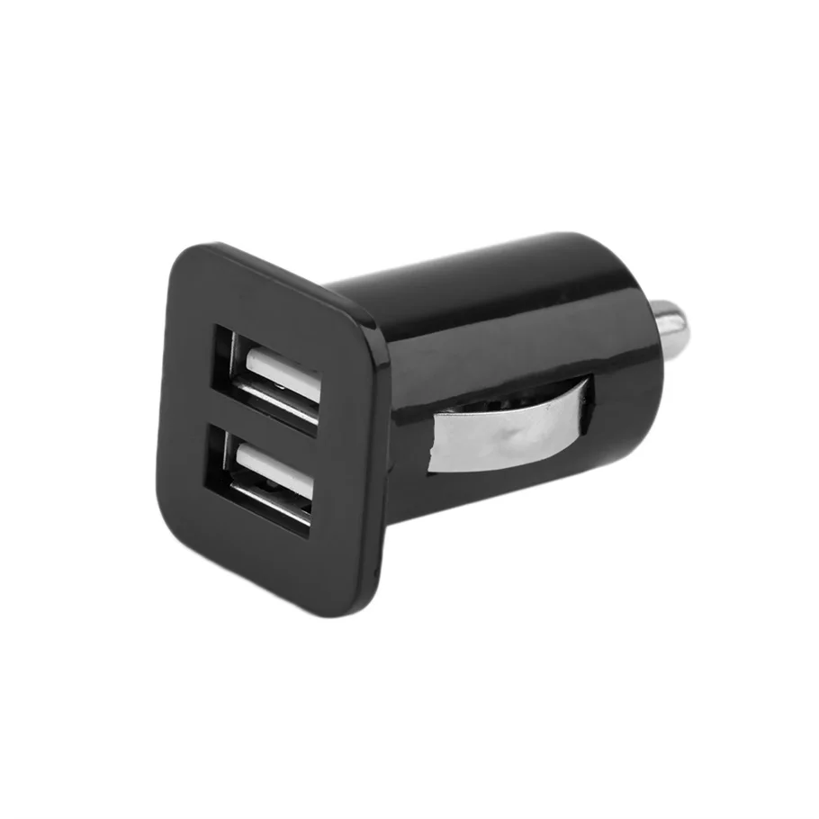 Горячее Автомобильное универсальное автомобильное зарядное устройство с двумя 2 портами USB 3.1A Мини Автомобильное зарядное устройство адаптер/сигаретная розетка для iPhone iPad IPod, планшет PC - Название цвета: Черный