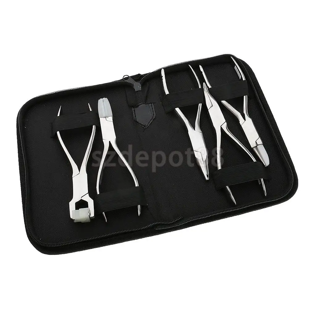 Set of 5pcs Stainless Steel Optic Eye Glasses Optician Eyeglasses Frame Repair Optical Pliers font b