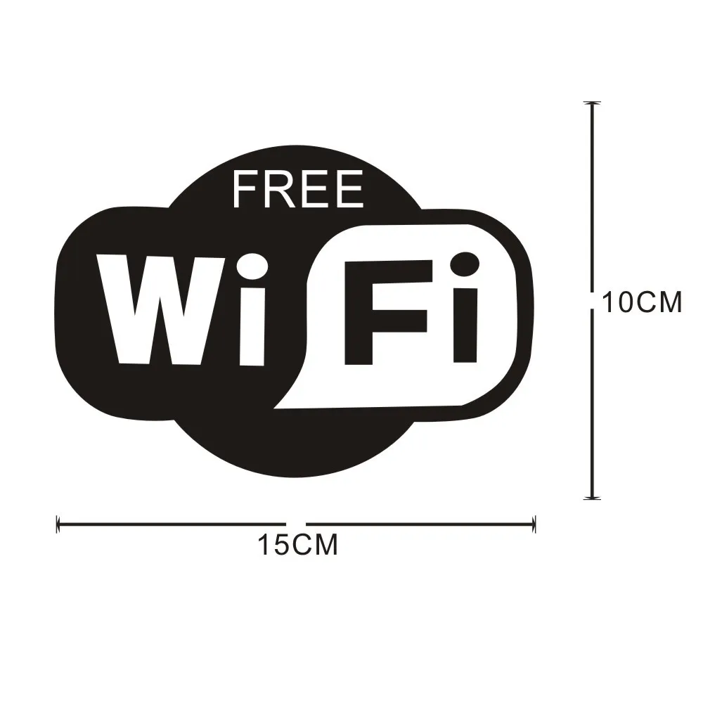 FREE WiFi STICKER Decal Sign Window Cafe Restaurant Bar Pub Shop Internet 