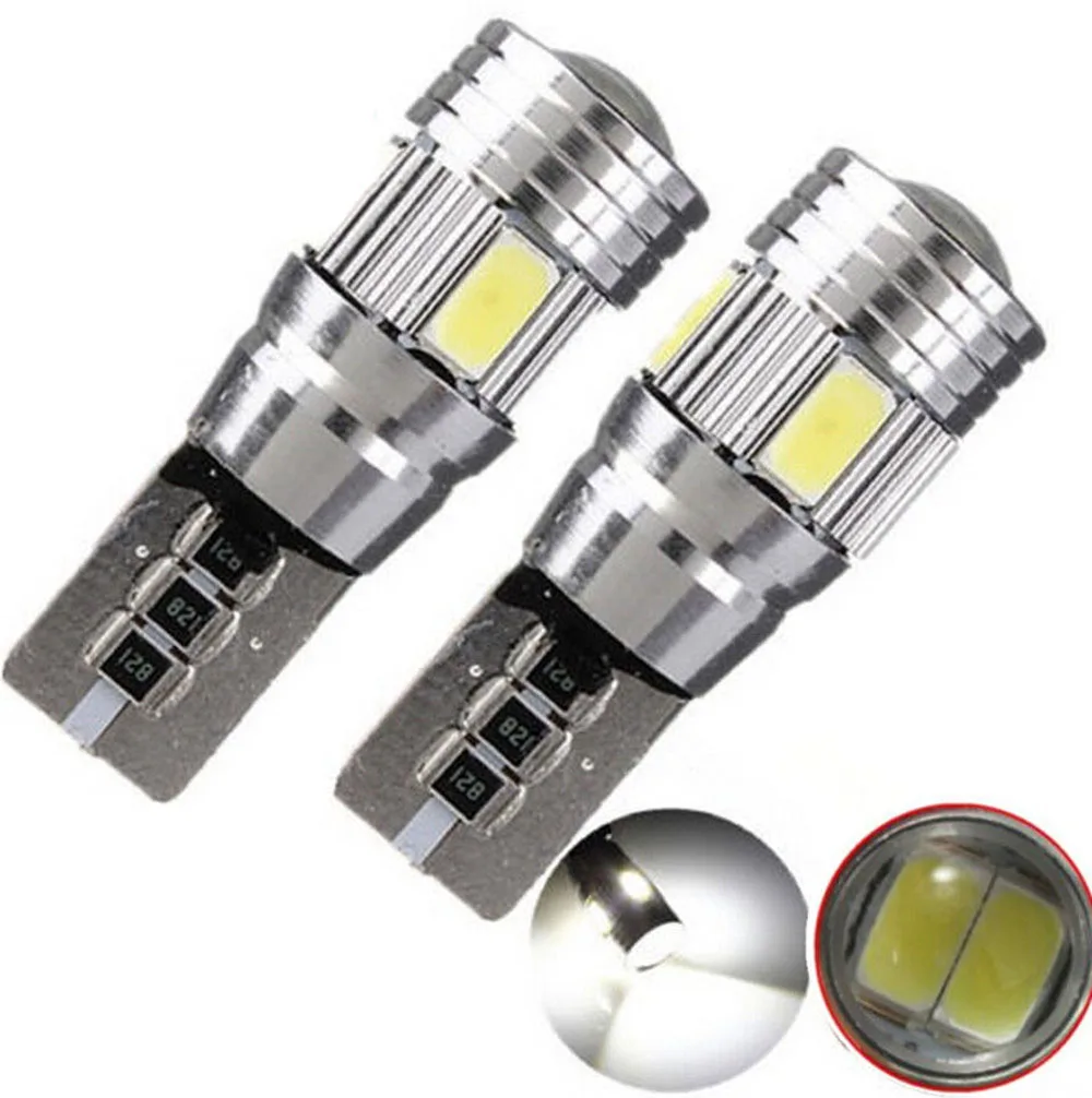 

AUTO License Plate Lights 2x T10 501 194 W5W 5630 LED 6 SMD HID CANBUS ERROR FREE Car Side Wedge Light LO3 car styling Jul 17