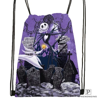 

Custom The Nightmare Before Christmas Drawstring Backpack Bag Cute Daypack Kids Satchel (Black Back) 31x40cm#180531-03-53